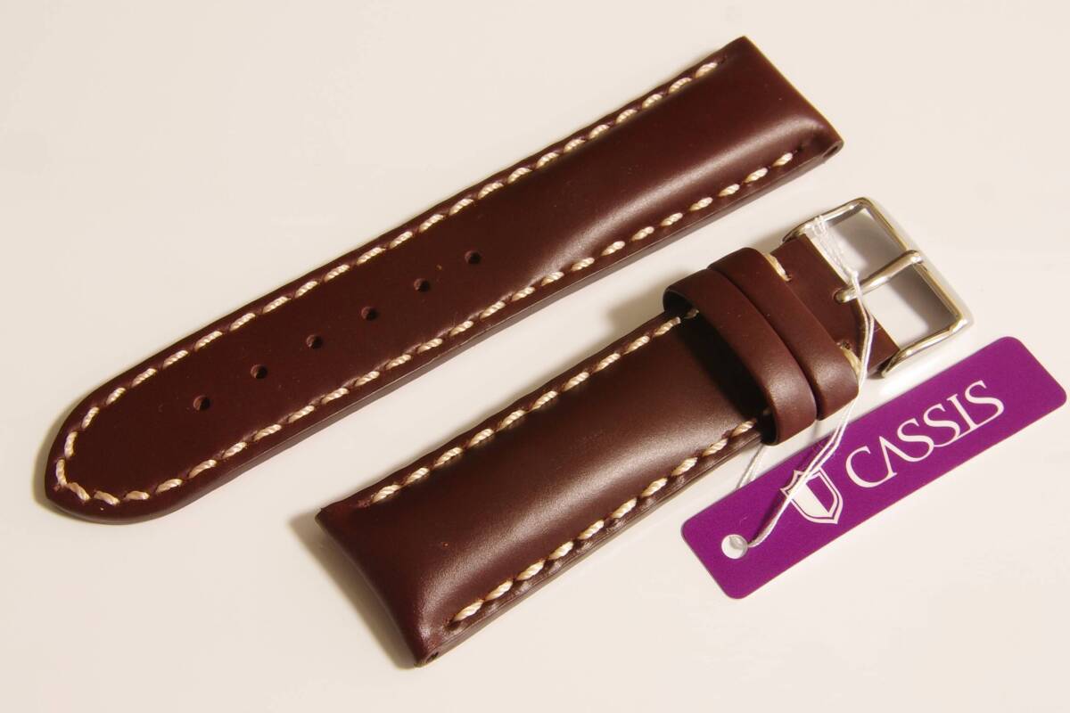 【送料無料・バネ棒付】22mm幅 カシスTYPE BRE (ブライトリング ) ダークブラウン拍卖