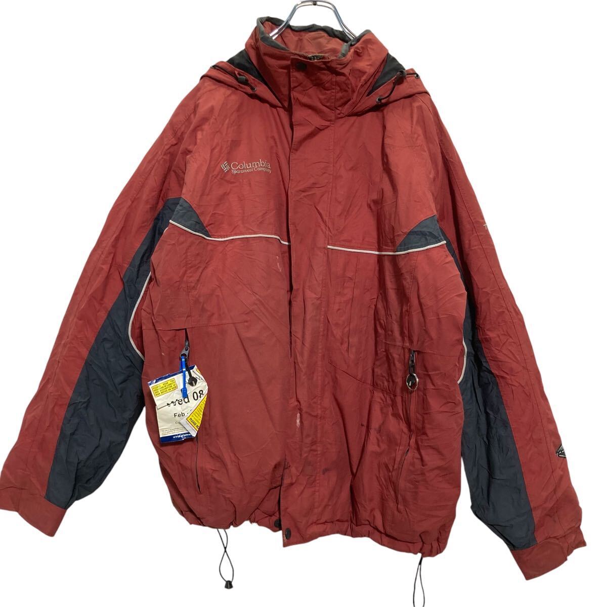 Columbia ジップアップ ナイロン マウンテンジャケット XL テラコッタオレンジ コロンビア アウトドア 古着卸 アメリカ仕入 a612-6186拍卖