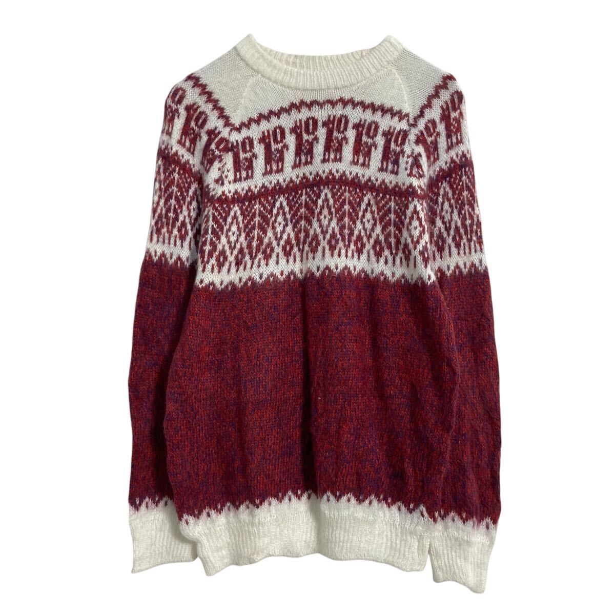 ニット セーター S~ レッド ホワイト 古着卸 アメリカ仕入 a612-6423拍卖