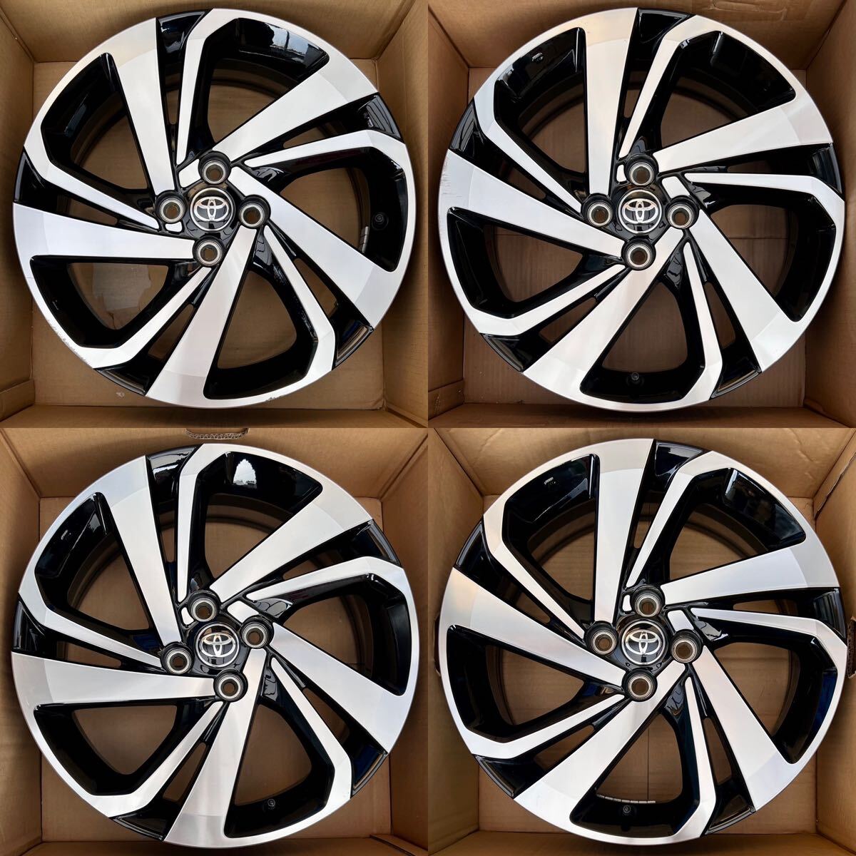 即決◆美品◆TOYOTA トヨタ ライズ Z 純正ホイール17インチ4本セット◆17-6J +40 PCD100◆ アクア ヤリス VITZ ダイハツ ロッキー流用 拍卖