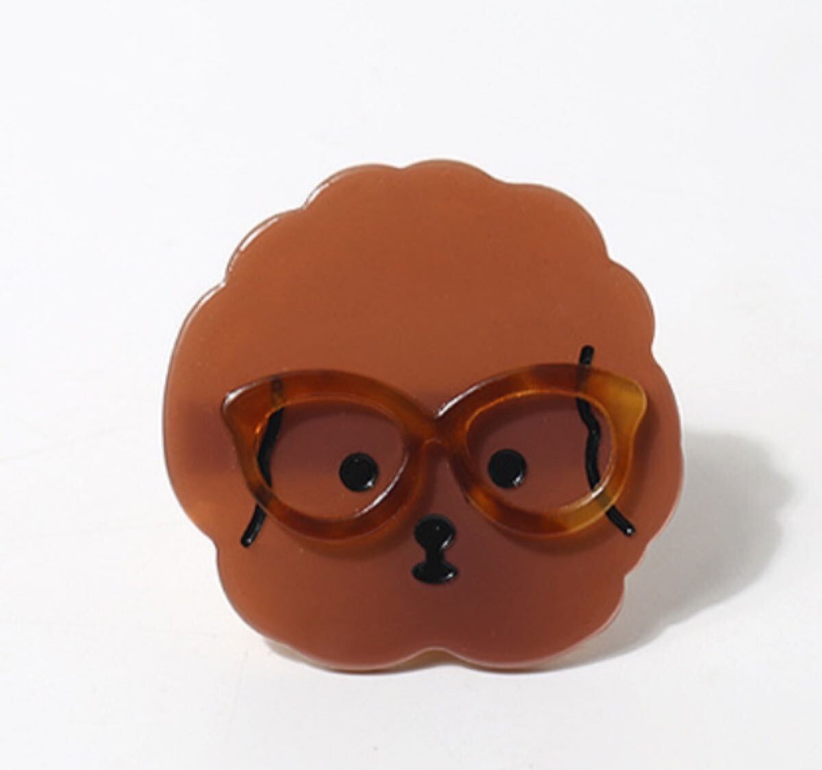 プードル ブラウン 茶色 ヘアクリップ ドッグ拍卖