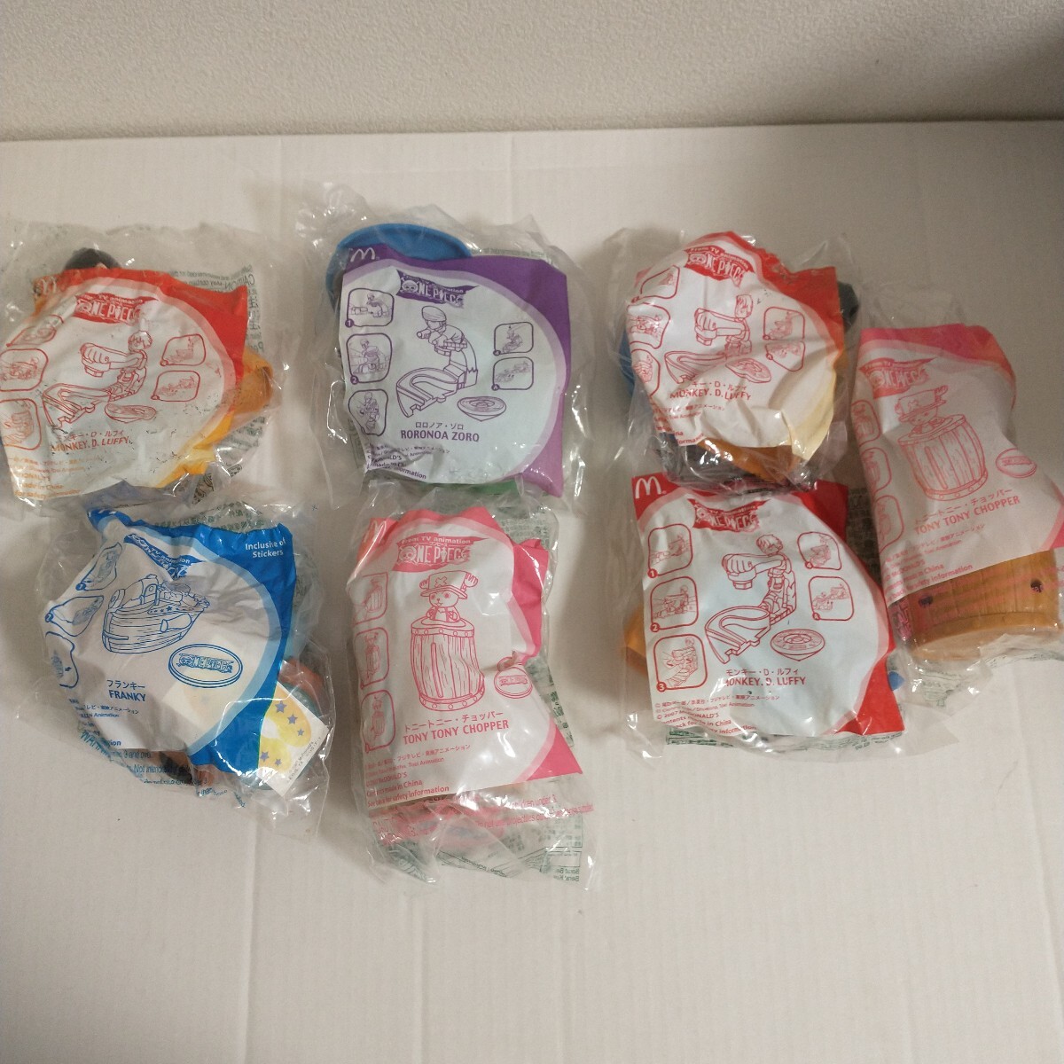 マクドナルド ハッピーセット ONEPIECE ワンピース 4種 7個セット 2007年製拍卖