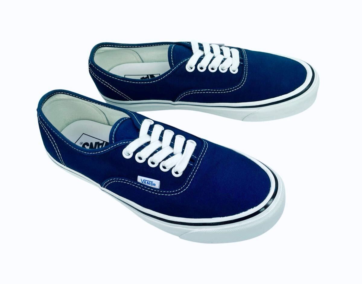 極美品!! レア!! VANS Authentic 44DX Anaheim NAVY バンズ アナハイム オーセンティック ネイビー 紺 × 白 us 8 / 26 ㎝拍卖