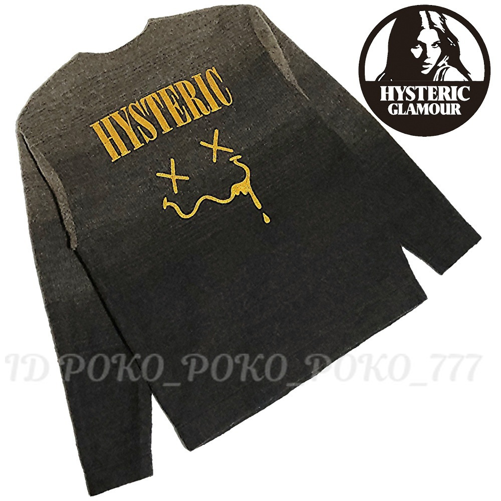 即決 中古「良品」ヒステリックグラマー カートコバーン ニルヴァーナ 刺繍 カーディガン クリーニング済み 送料無料 R-B36拍卖