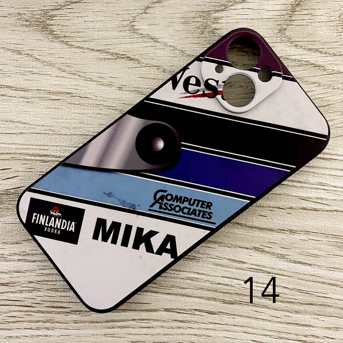 ミカ・ハッキネン ヘルメット デザイン iPhone 14 ケース F1 マクラーレン メルセデス スマホ拍卖