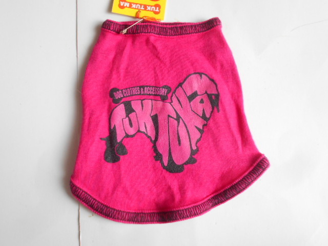 パピー 超小型犬 TUKTUKーMA ドッグシルエットTシャツ XS 濃いピンク拍卖