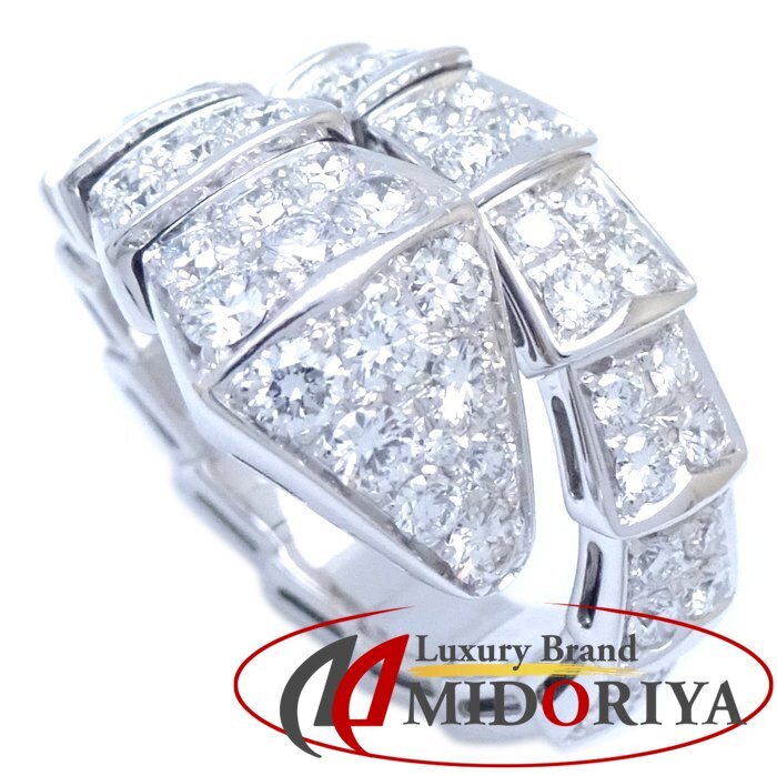 BVLGARI ブルガリ セルペンティ ヴァイパー リング 指輪 ダイヤモンド Mサイズ 10号 347721 K18WG ホワイトゴールド/292887【中古】拍卖