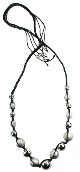 独特 編み紐 長さ60cm ボール レディース ネックレス アクセサリー拍卖