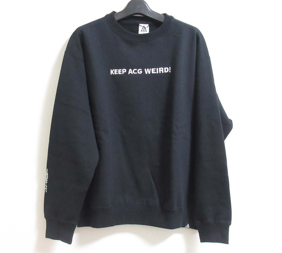 NIKE ACG クルー フリース トレーナー 黒 ブラック S ナイキ Therma-FIT スウェット 厚手 ユニセックス 秋冬 FD9850-010拍卖