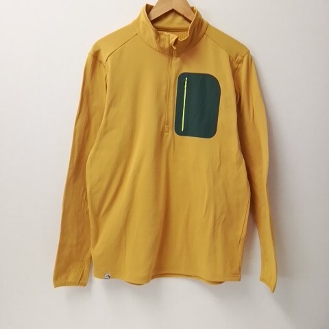 ★【古着】ワークマン FeildCore(フィールドコア) ハーフジップ(長袖カットソー) Lサイズ 黄色拍卖