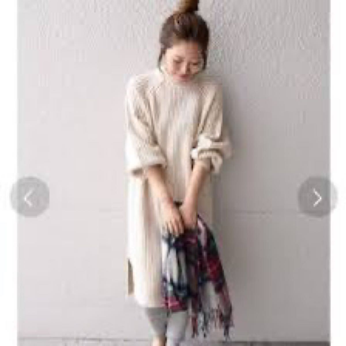 送料無料 カージュ khaju ざっくり 畦ニット ワンピース拍卖