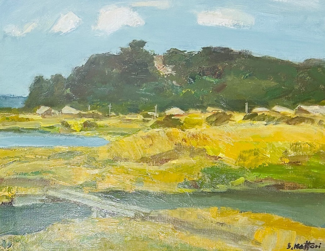 【真作保証・送料無料】  服部正一郎 「早春」 油彩画6F拍卖