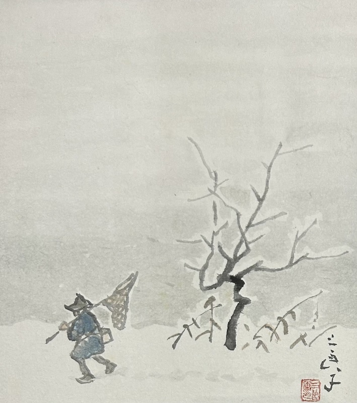 【 真作保証・送料無料 】 酒井三良 「帰漁」 日本画 紙本彩色拍卖