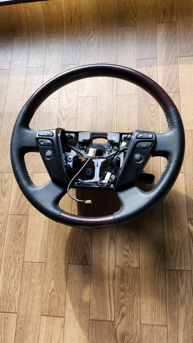 KAMC★トヨタ 20クラウンロイヤル★純正★ウッド コンビ ステアリング★GS120-03360★部品取り車/ホワイトパール/TOYOTA拍卖