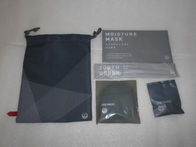 ①JAL 巾着 アメニティ付き 日本航空拍卖