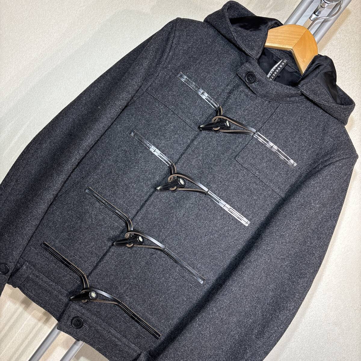 X312美品!■ブラックバレット/ニールバレット★チャコール/メルトン★ダッフルジャケット■1拍卖