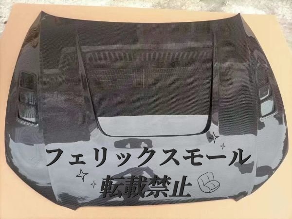 アウディB8 前期 A7/RS7用ダクト付きカーボンボンネット◆Type-3 / 国産綾織カーボン/2.0/3.0/エンジンフード/クロスカーボン拍卖