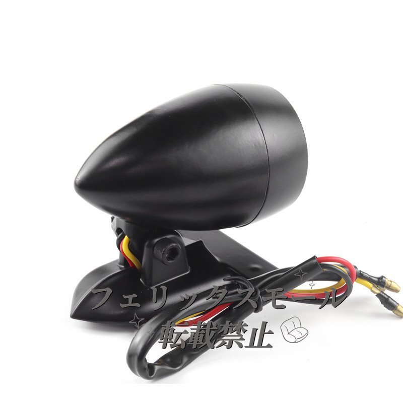 バイクパーツ ハーレー クルーザー チョッパー車 レトロ 新型 ホワイトスポット漏れテールランプ メタル ブレーキランプ アセンブリ拍卖