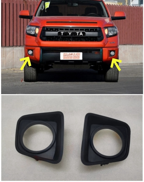 外装2個セット トヨタ タンドラ 2014-2021年 フロントフォグランプカバー ブラック 拍卖