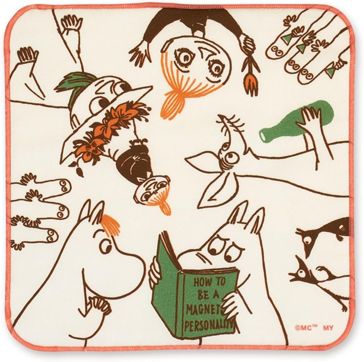 2024年新柄 ムーミン スマホ メガネ拭きハンカチ フレンズ ブラウン MOOMIN リトルミイ ハンドタオル メール便対応拍卖