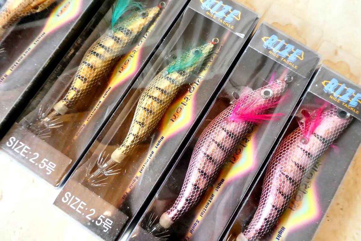 Й★RIZE★Hight potential Squid Egi★イカエギ★ルアー★6点★3.5号★2.5号★3.0号★未使用品★定形外可★拍卖