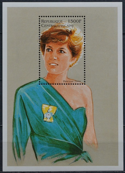 「TD53」中央アフリカ切手  ダイアナ妃拍卖