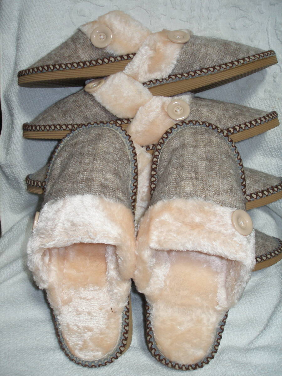 冬用スリッパ あったか 防寒 レディース メンズ ルームシューズ 秋冬 かわいい 室内履き 5個セット 未使用倉庫保管品 n3拍卖