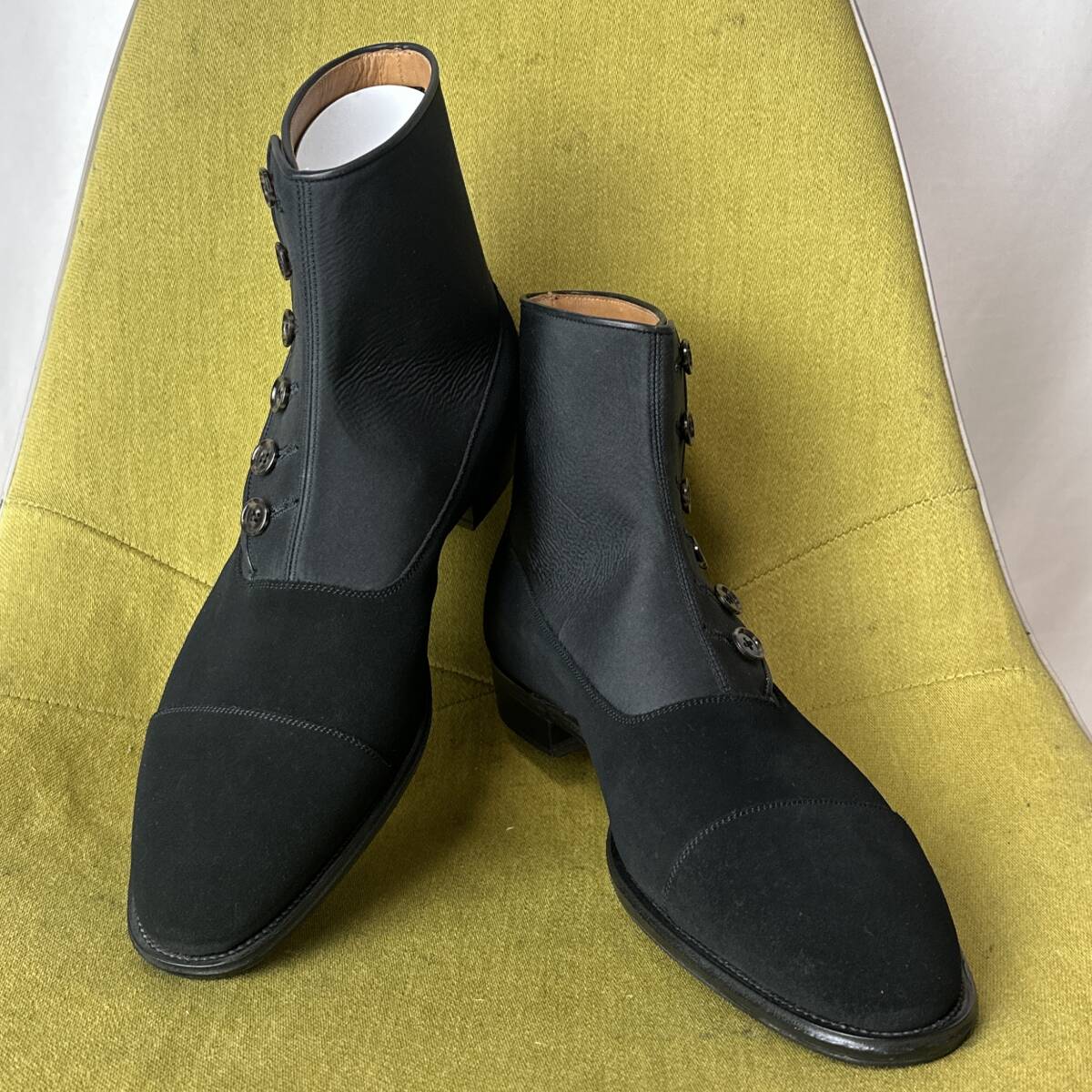 未使用 大塚製靴 ボタンブーツ コンビストレートチップ 9 27.0 日本製 レザーシューズ ビジネス M-5 otsukashoten 大塚商店拍卖