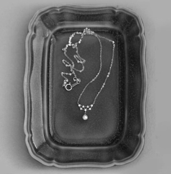 シェルパール レース ネックレス 銀 シルバー925 ペンダント 真珠 小さい K14WG拍卖