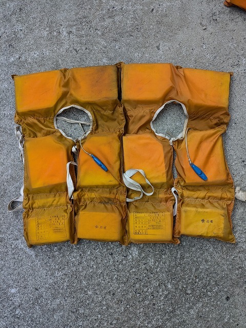 救命胴衣 KSK-2号-A 2枚セット ライフジャケット 桜印 中古品*YM74拍卖