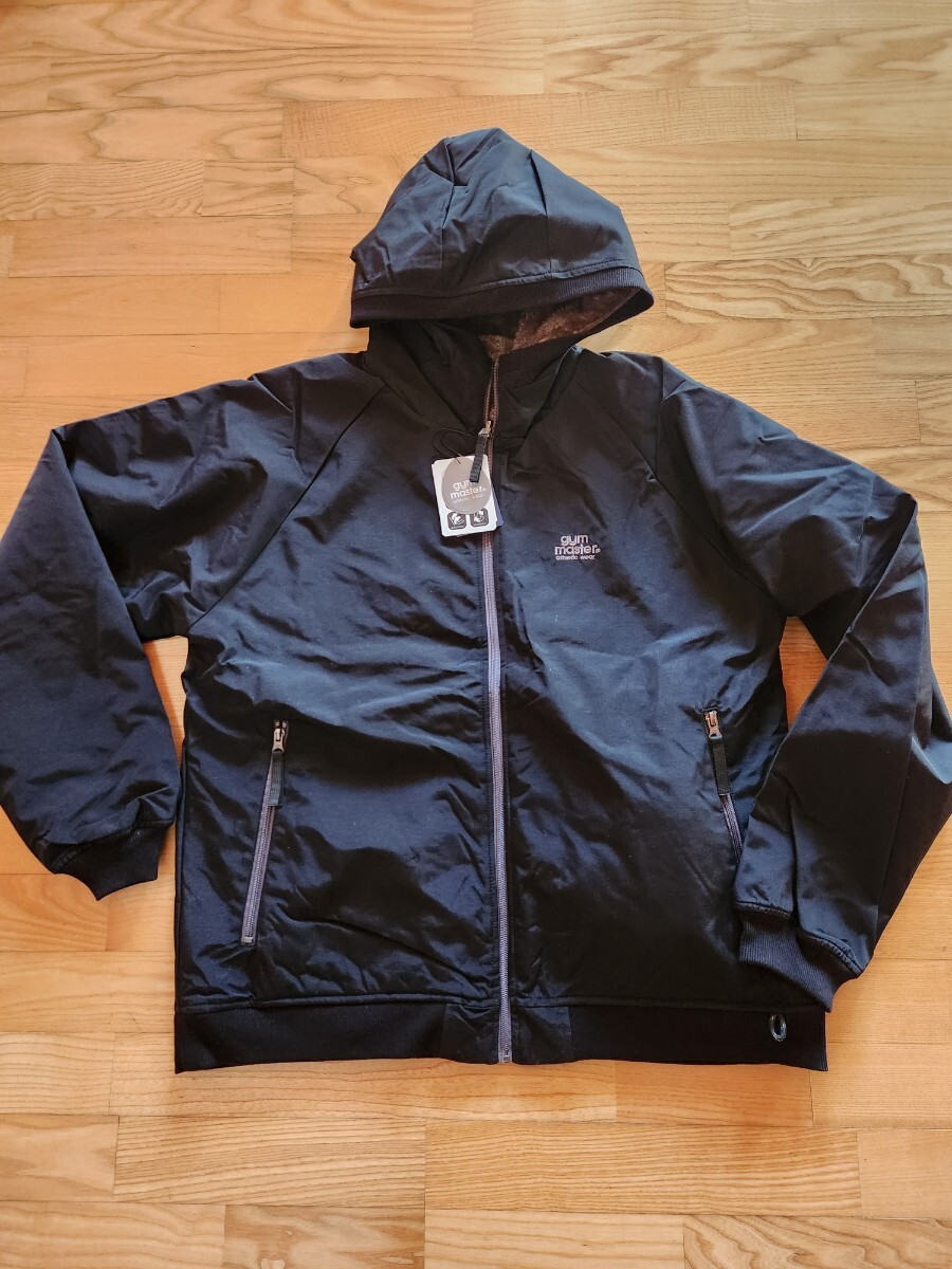 SALE! 送料込★gym master ジムマスター G418784 リバーシブル タスロン×ボアフードジャケット アウトドア ブラック×モカ L拍卖