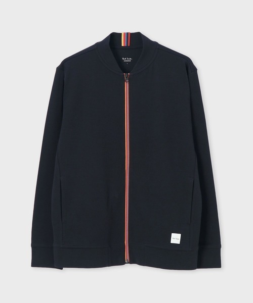 ☆新品☆Paul Smith ラウンジウェア マルチストライプ ジップアップ ブルゾン☆ブラック☆Mサイズ 肩幅46㎝ 身幅56㎝ 着丈65㎝ 袖丈61㎝拍卖