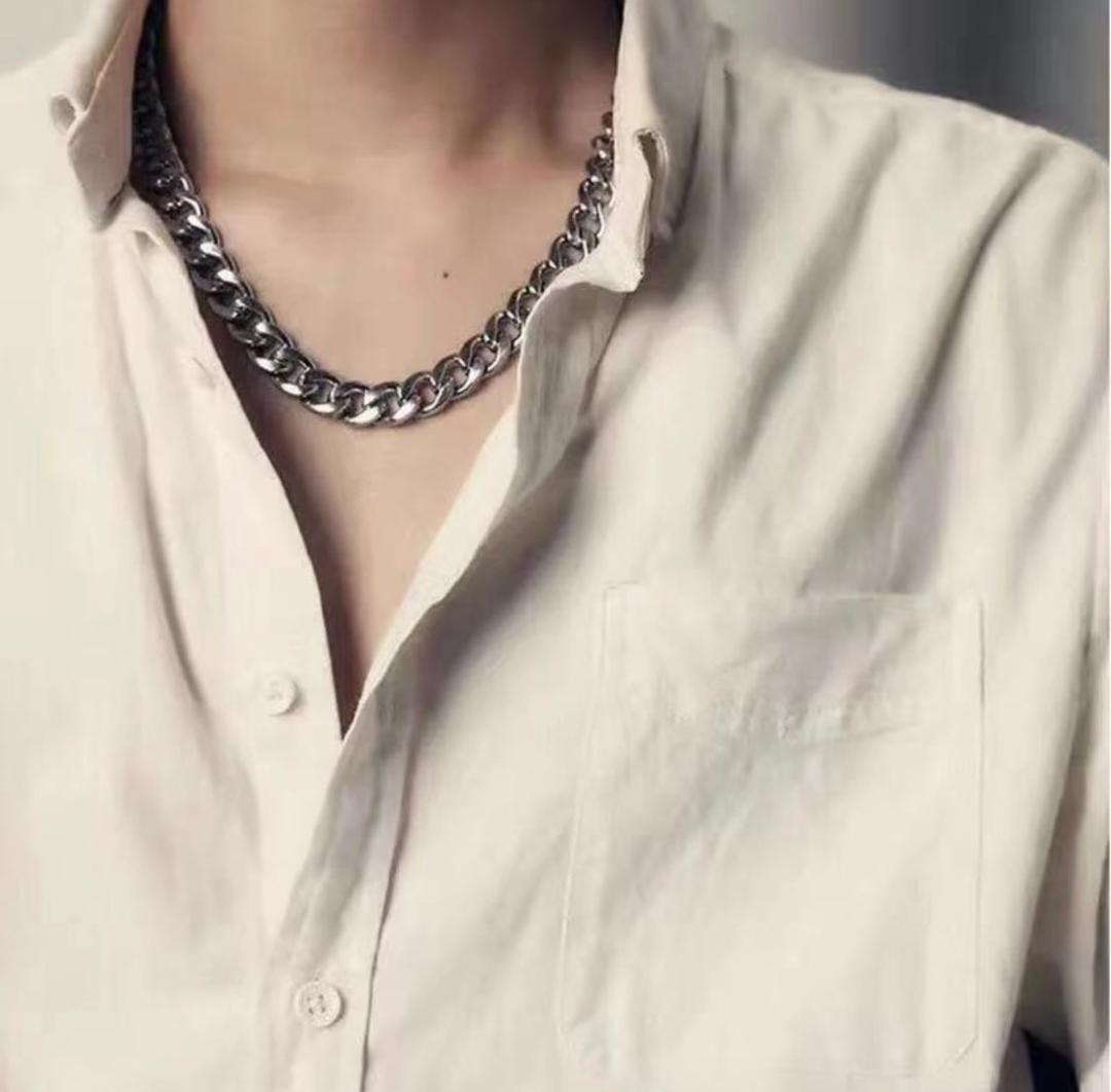 ステンレスチェーンネックレス メンズ レディース 韓国 シンプル拍卖