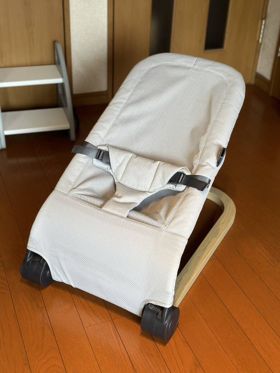 未使用品★3段階調節 ベージュ バウンサー メッシュ素材 調整可能拍卖