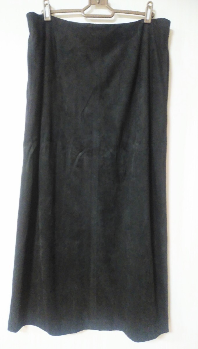 即決☆未着保管品☆ブラック スリット入り ロングスカート 大きなサイズ LL 黒拍卖