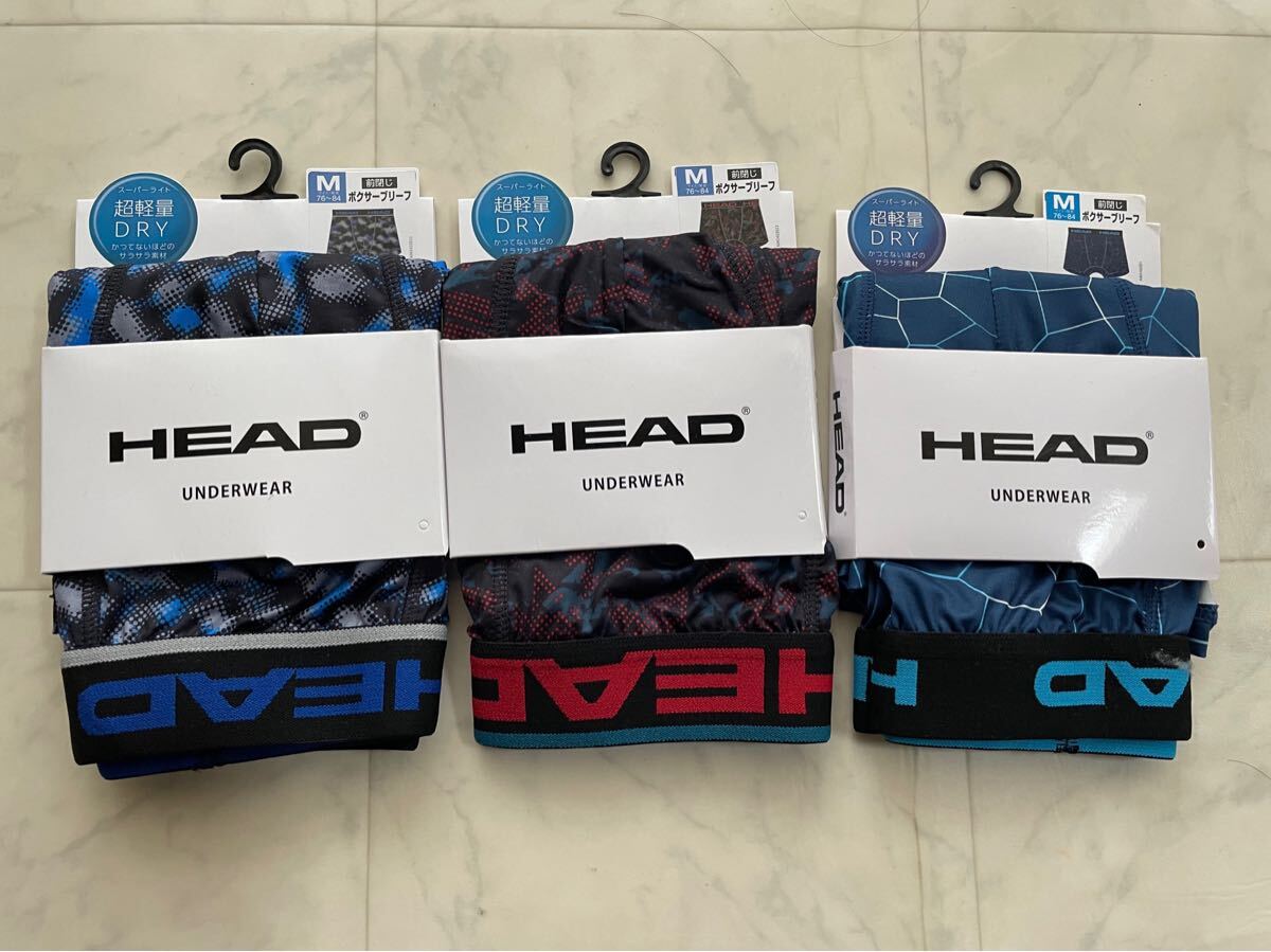 新品 HEAD ヘッド  ボクサーパンツ 3枚セット M拍卖