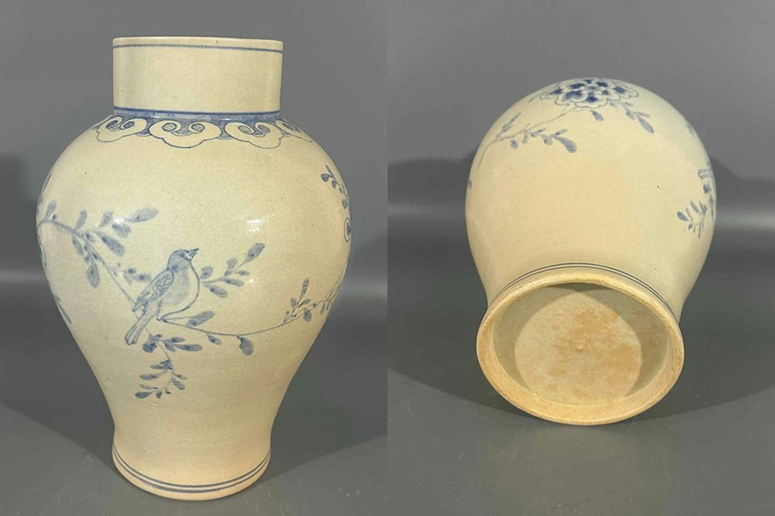 ▼渡鶴羽▼P670『朝鮮時代旧蔵』朝鮮古陶 朝鮮古美術 高麗磁 古高麗 李朝 高麗白磁罐拍卖