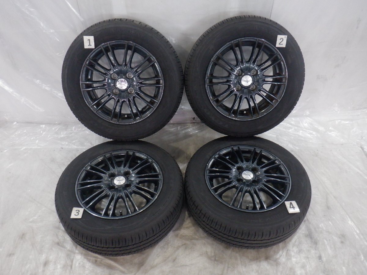 ☆タイヤ 24年製 バリ山 175/65R14 トーヨー☆ 4H 100 5.5J +45 14インチ 社外品 weds ウェッズ VELVA ヴェルヴァ アルミホイール付 4本拍卖