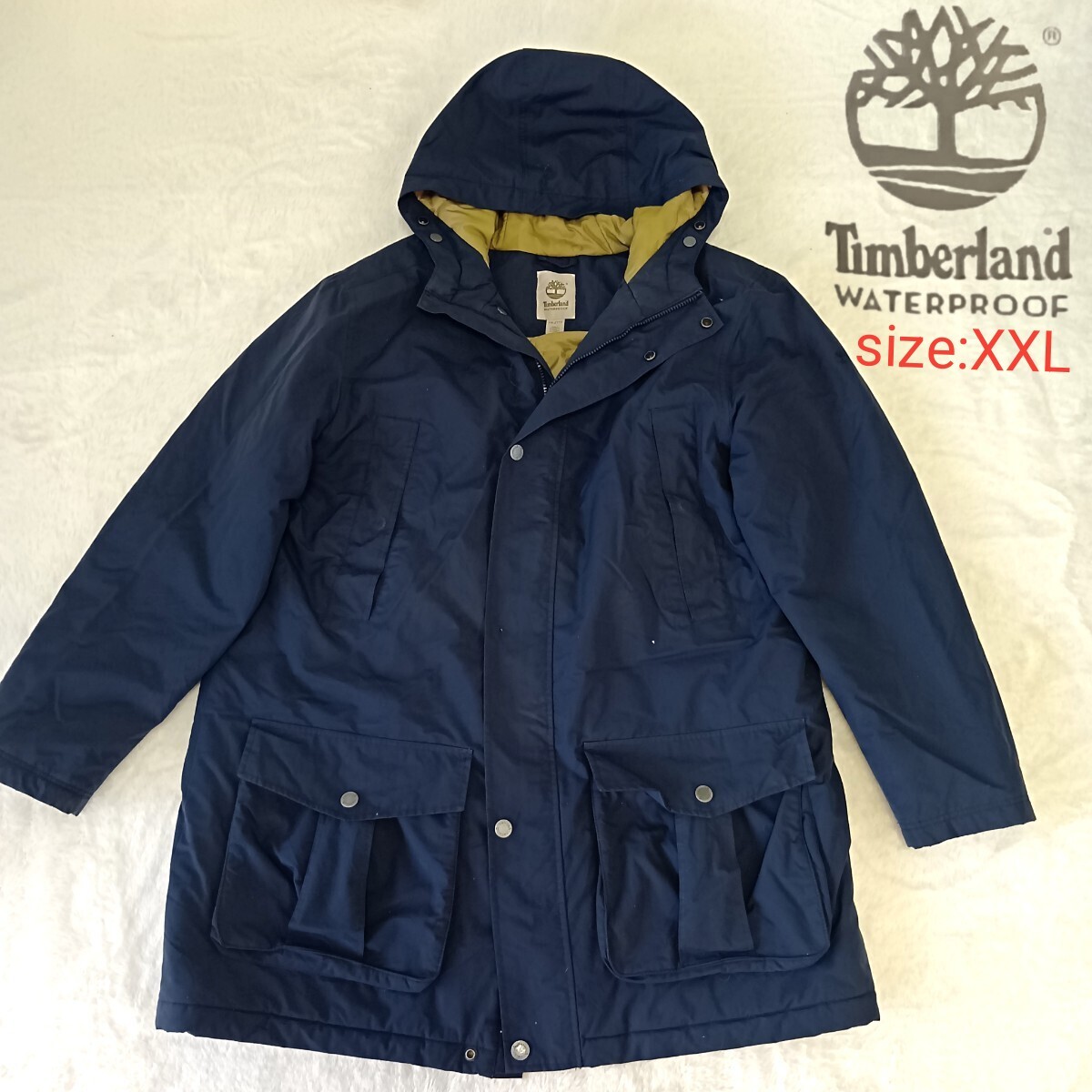 【メンズXXL】Timberland ティンバーランド ウォータープルーフ 中綿ジャケット アウター ネイビー マスタード ★1000拍卖