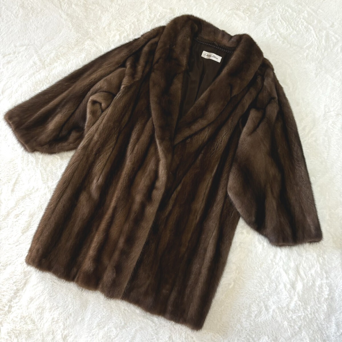 【保存状態良好】SAGA MINK ミンク 銀サガ 着丈92 SuperbQuality charme Blanc シャルムブラン コート 毛皮 ★1000拍卖