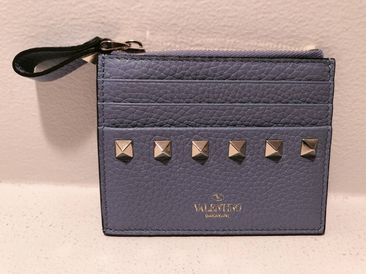 ■■VALENTINO ヴァレンティノ ロックスタッズ コインパース カードケース ファスナー付き ¥ 47,300 新品■■ 拍卖