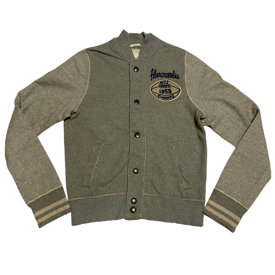 アバクロンビー&フィッチ スウェットスタジャン ヴィンテージ加工 メンズ A&F シモフリボディ 裏起毛のしっかりした肉厚素材 雅瀬1114拍卖
