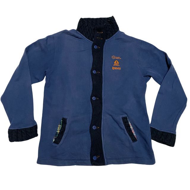 ランドリー スウェット×ニット ジャケット スウェットカーディガン メンズ Laundry ファブミックスニット切り替え 雅瀬1124拍卖