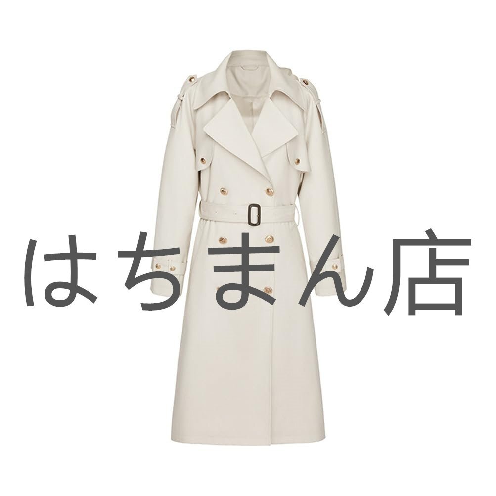 トレンチコート レディース シンプル 裏地 ロング丈 スプリングコート 春秋 20代 30代 40代 50代 ベージュ 通勤 卒業式 ホワイト S-L拍卖