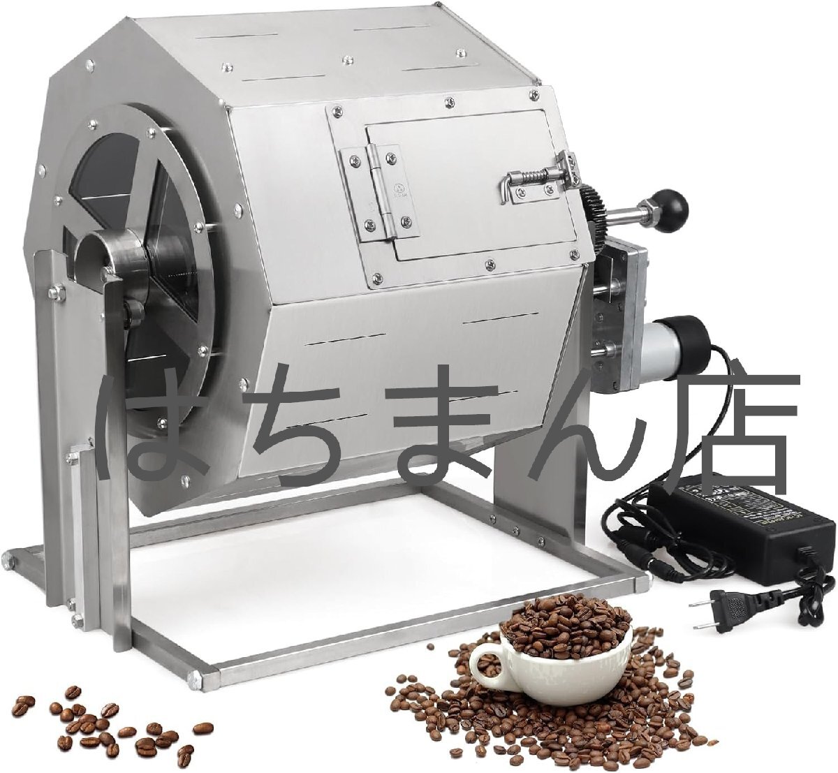 電動焙煎機 8Lコーヒー豆焙煎機 小型ロースター 直火加熱 ステンレス鋼 温度計付き 業務用 家庭用拍卖