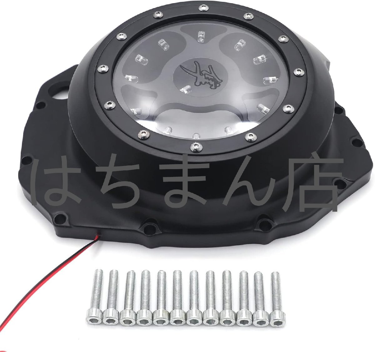 HASkulle バイクパーツ シースルー エンジン クラッチカバー ブラック 1999-2019 スズキ GSX1300R Hayabusa用 B-King 2008-2009用 レッド拍卖