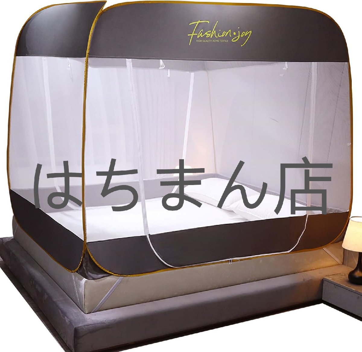 蚊帳 ワンタッチ 底付き シングルベッド用 ダブルベッド 3ドア設計 かや 蚊帳 ベッド用 畳 大型 キャンプ式 収納袋付-120x195x155cm-black拍卖