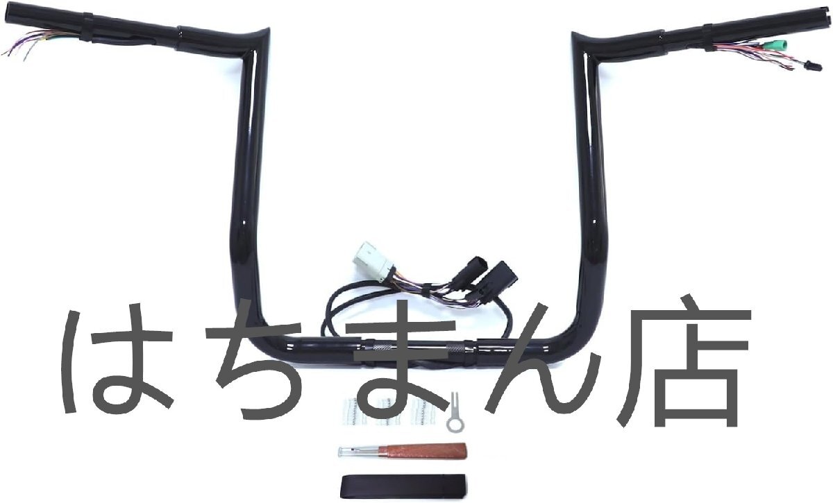 配線済みハンドルバー対応 08-13 Harle H-Dy ストリートグライド/エレクトラグライド/ウルトラブラック ライズ ドリル済み クラッシュバー拍卖
