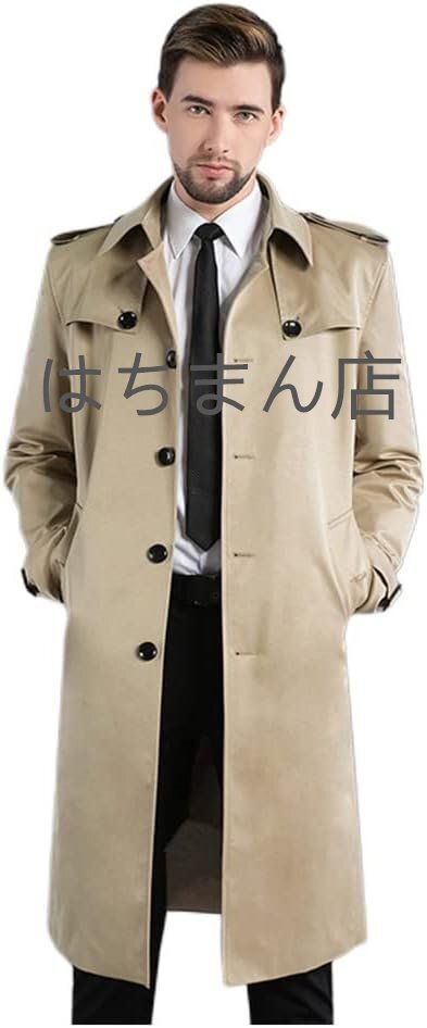 トレンチコート メンズ ロングコート ロング丈コート ビジネス カジュアル 撥水 トレンチ 大きいサイズ有り 春コート 秋冬 ベージュ S-4XL拍卖