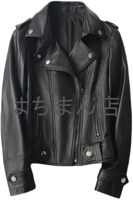 本革ジャケット レディース ダブルライダースジャケット ラムレザー 本革 レザージャケット 革ジャン アウター 軽量 春 秋 冬 M-3XL拍卖